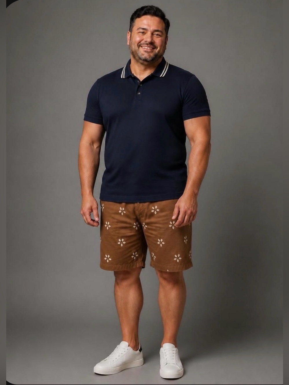 40weft Brown Floral Casual Shorts